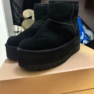 UGG Black Platform Winter Boots